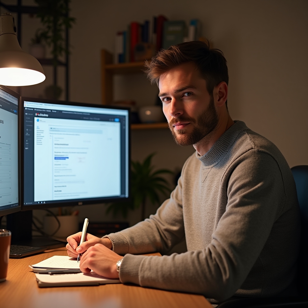 Angajat urmărind o lecție online structurată pe ecranul laptopului